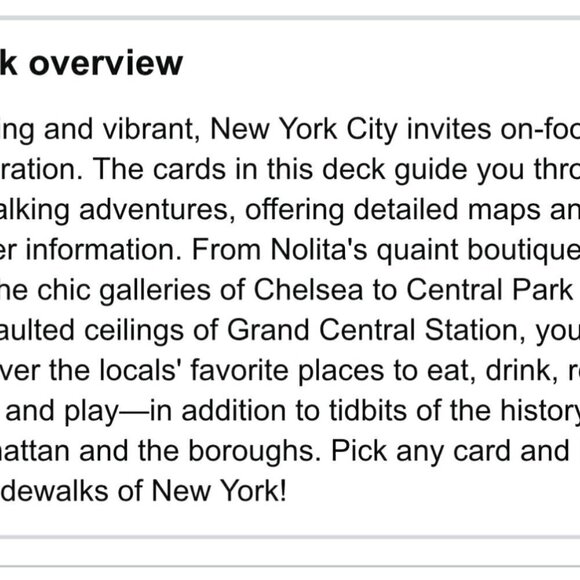 City Walks New York 50 Adventures on Foot.  50 different walking adventure cards - Picture 4 of 4